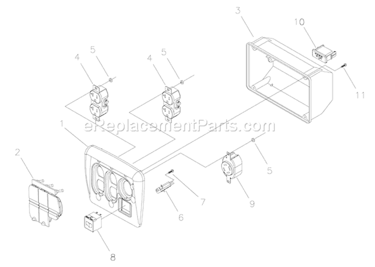 Page B Diagram and Parts List for 030424-0  Briggs and Stratton Generator